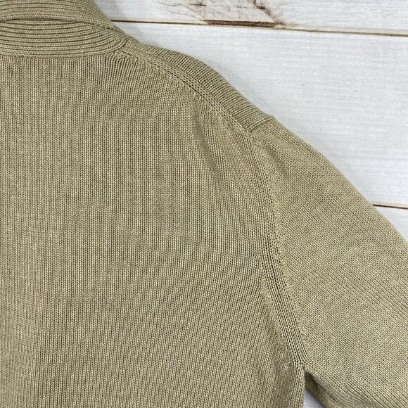 Lands’ End Men’s Cardigan Sweater L Shawl Collar Grandpa Fisherman Cable Knitd - Picture 10 of 10
